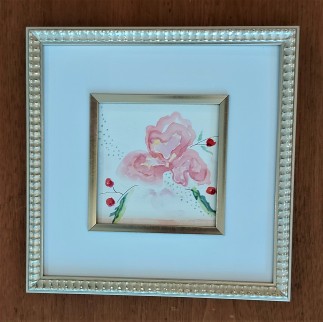 Pretty in Pink. $95. Watercolour. 10" x 10". (#1486W)