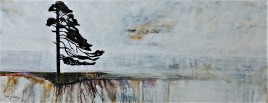 Holdfast. Sold. Acrylic on canvas. 40" x 16" x 1.5" (#1337)
